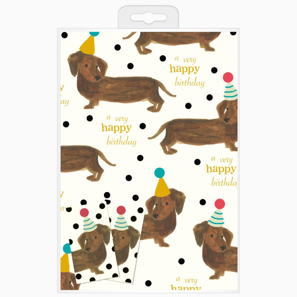 Party Dog Sheet Wrap with Tags