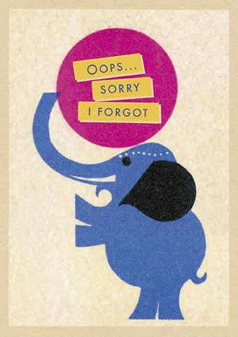 Oops... Elephant Card