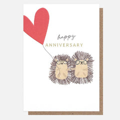 Happy Anniversary Hedgehogs Card
