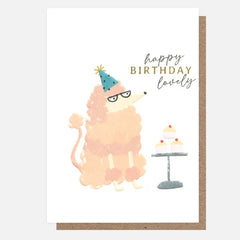 Happy Birthday Lovely Poodle Card