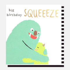 Big Birthday Squeeze Monster Card