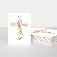 Floral Cross Pack of 10 Cards