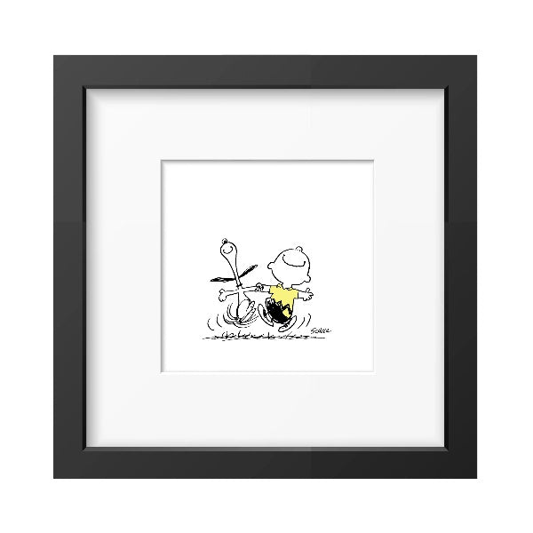 Snoopy & Charlie Dance Framed Print 9x9