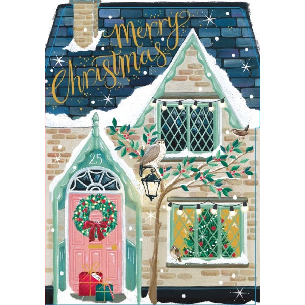 Merry Christmas Home & Owl Card