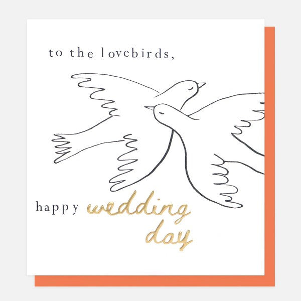 To the Lovebirds Happy Wedding Day Card