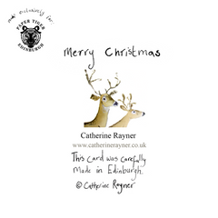 Merry Christmas Deer Christmas Card by Catherine Rayner