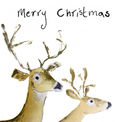 Merry Christmas Deer Christmas Card by Catherine Rayner