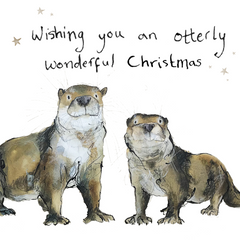 Otterly Wonderful Christmas Card by Catherine Rayner