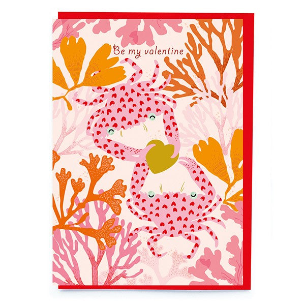 Be My Valentine Crabs Card