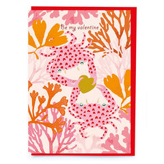 Be My Valentine Crabs Card
