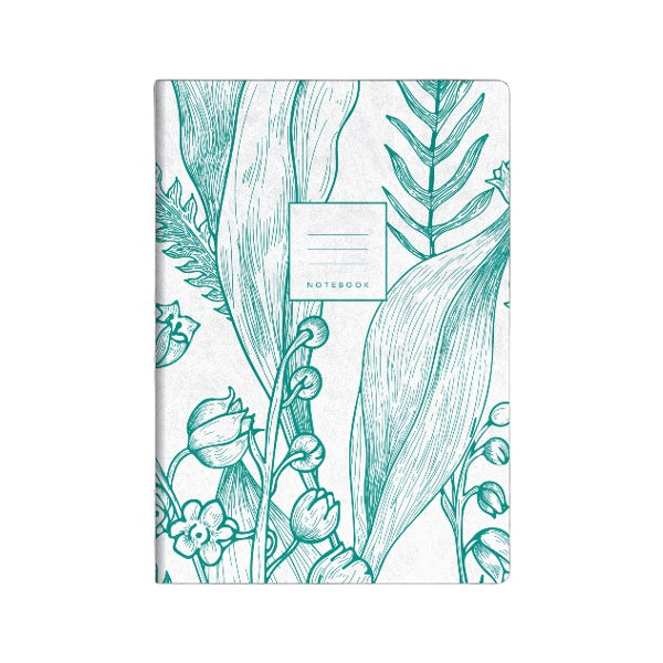 Green Foliage A5 Ruled Notebook