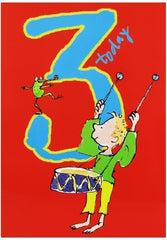 3 Today Quentin Blake Birthday Card with Drum