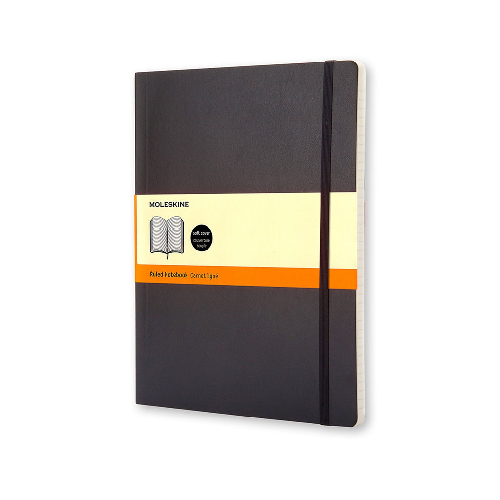 Moleskine XL Ruled Soft Cover Notebook Black