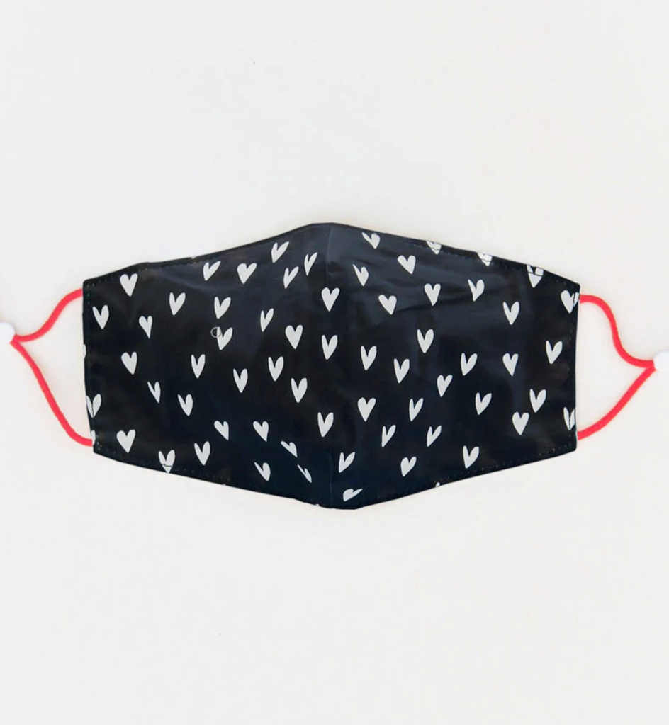 Caroline Gardner Charcoal Heart Face Mask