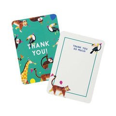 Party Animals Pack of 8 Thank You Cards