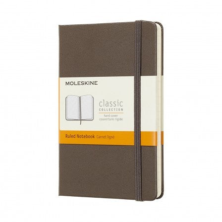 Moleskine Pocket Hardback Ruled Notebook Earth Brown