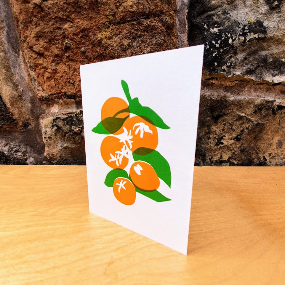 Orange Blossom Print Card
