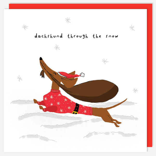Dachshund Through the Snow Card - Paper Tiger