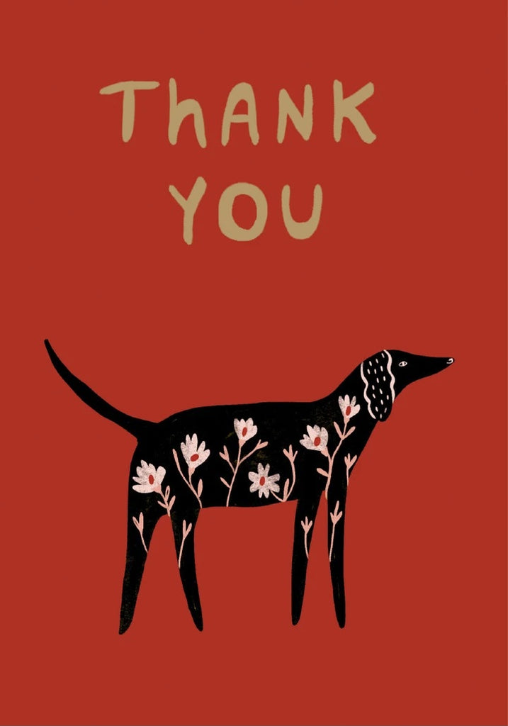 Black Dog Thank You Card