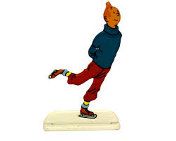 Tintin Metal Relief  Ice Skating