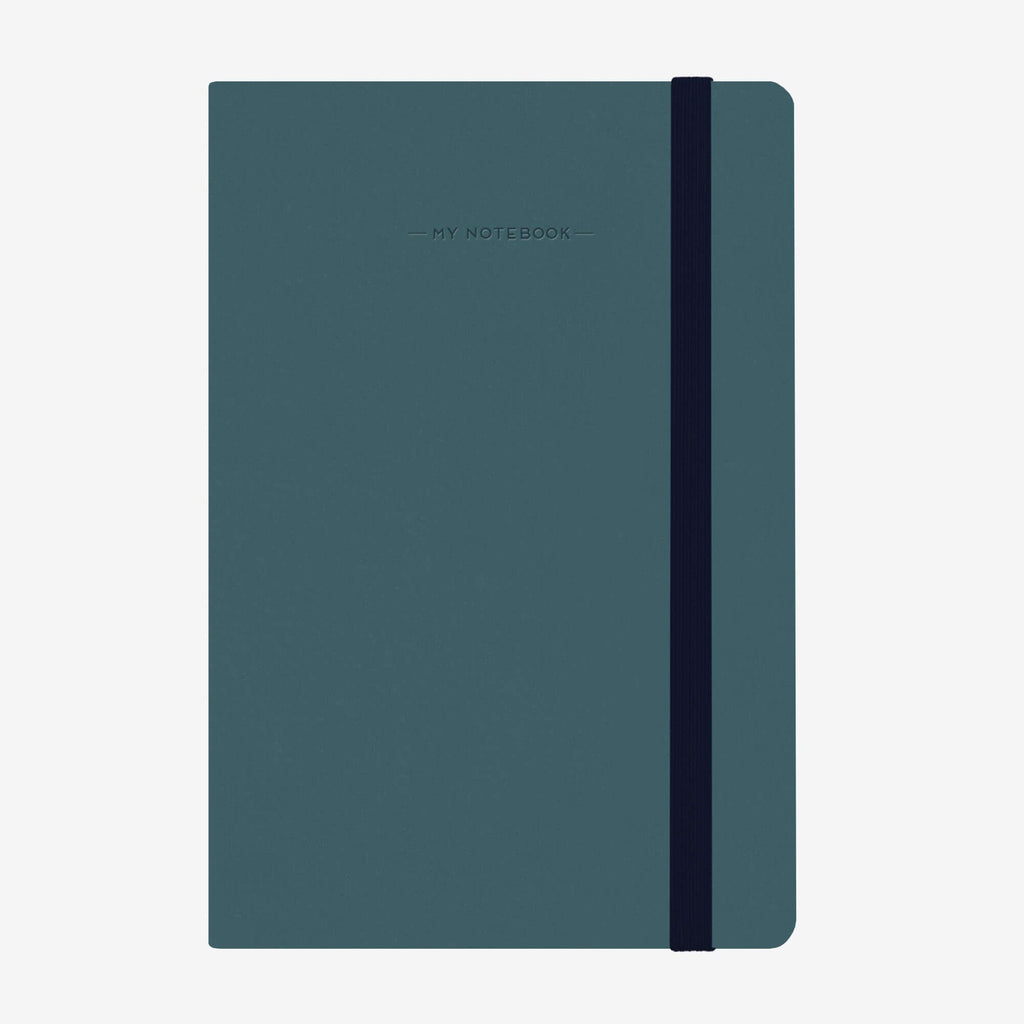 Medium Plain Petrol Blue Notebook
