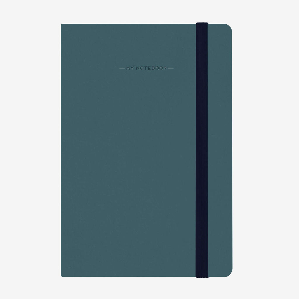 Medium Lined Petrol Blue Notebook