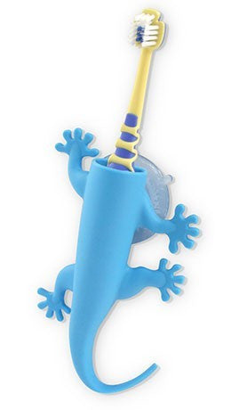 Larry the Lizard Toothbrush Holder Blue