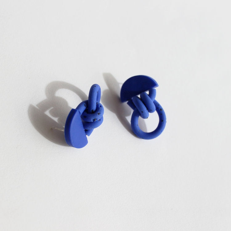 Blue Knot Earrings
