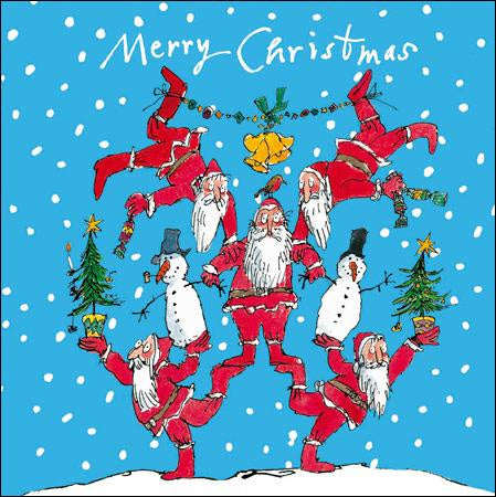 Balancing Santas Quentin Blake Christmas Card