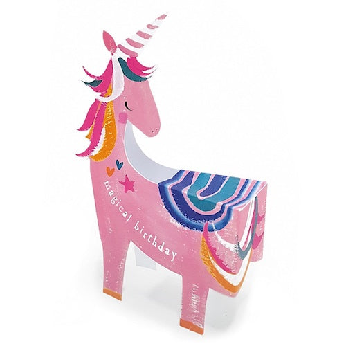 Magical Birthday Unicorn 3D Card