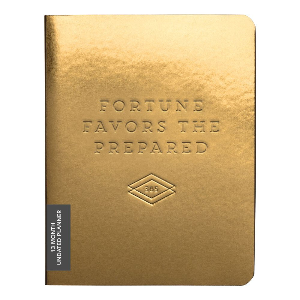 Fortune Favours the Prepared Gold Pocket Planner