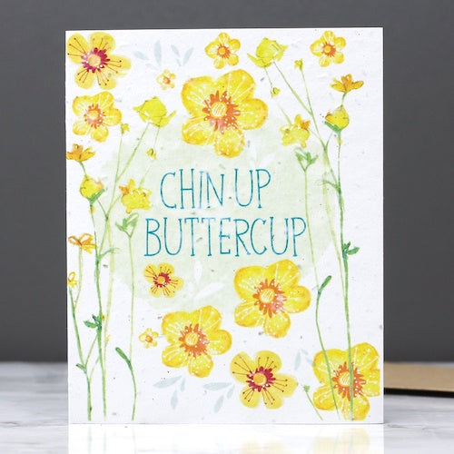 Chin Up Buttercup Seed Card