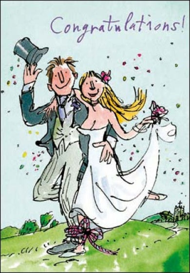 Tying The Knot Quentin Blake Wedding Card