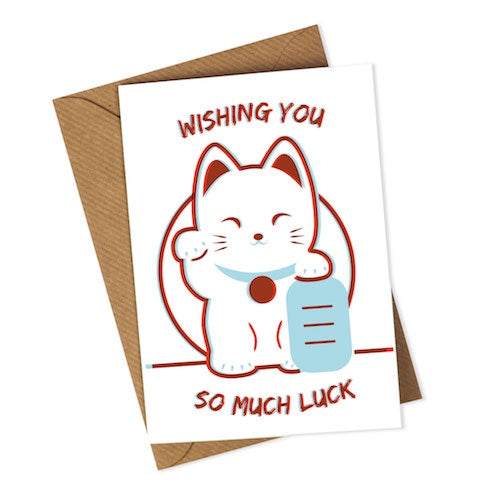 3D Lucky Cat Card