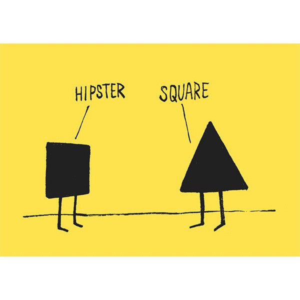 Hipster Square Postcard