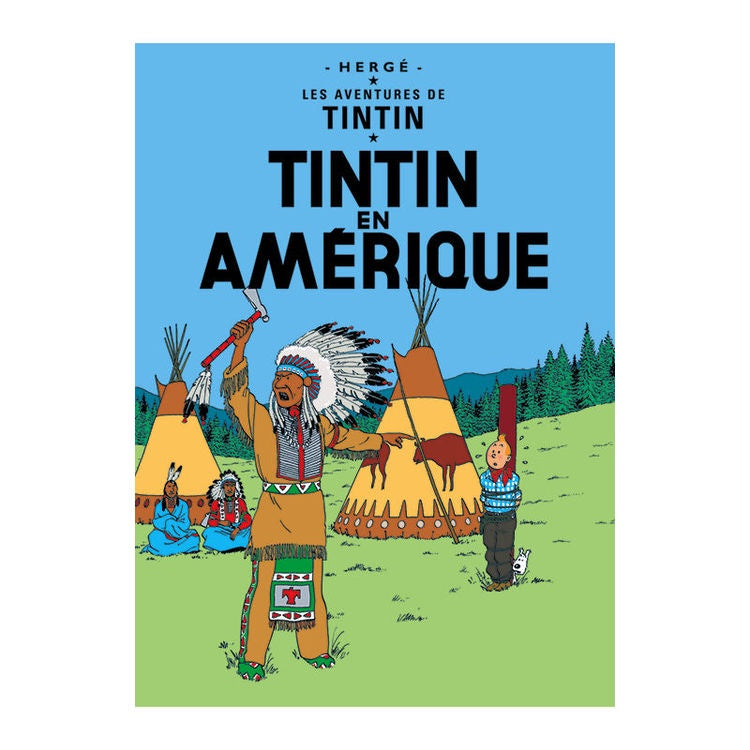 Tintin En Amerique Postcard