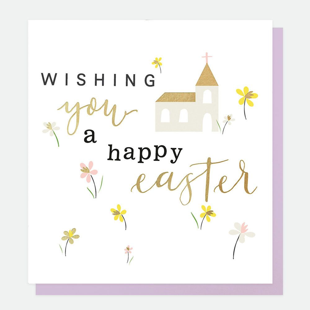 Happy Easter Church Foiled Card