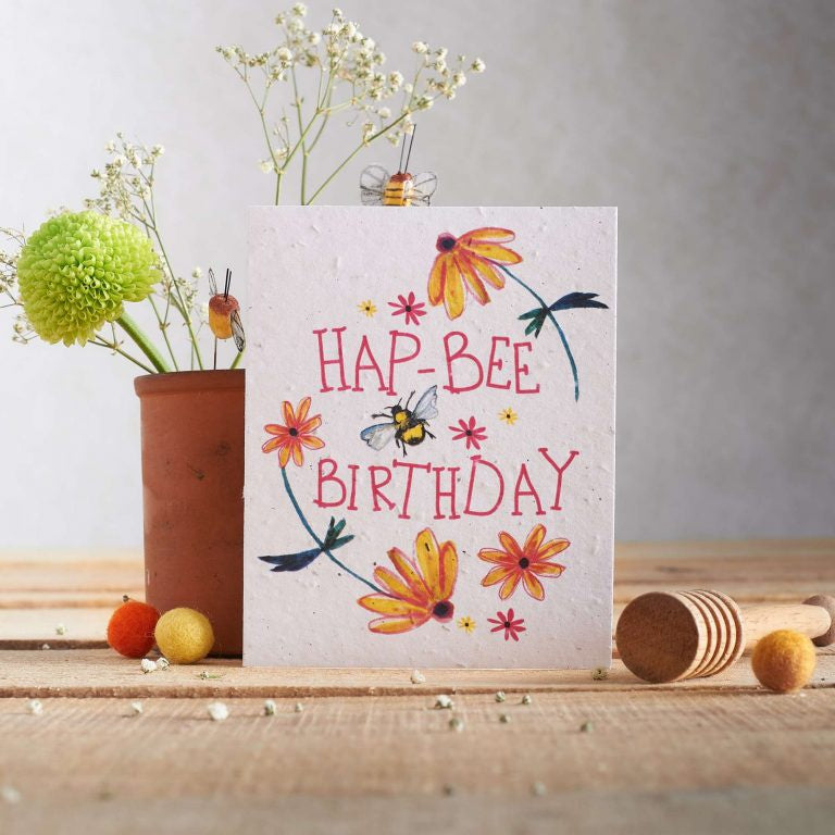 Hap-Bee Birthday Seed Card