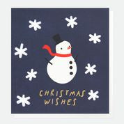Snowman Foil Cut Out Christmas Card