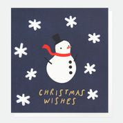 Snowman Foil Cut Out Christmas Card