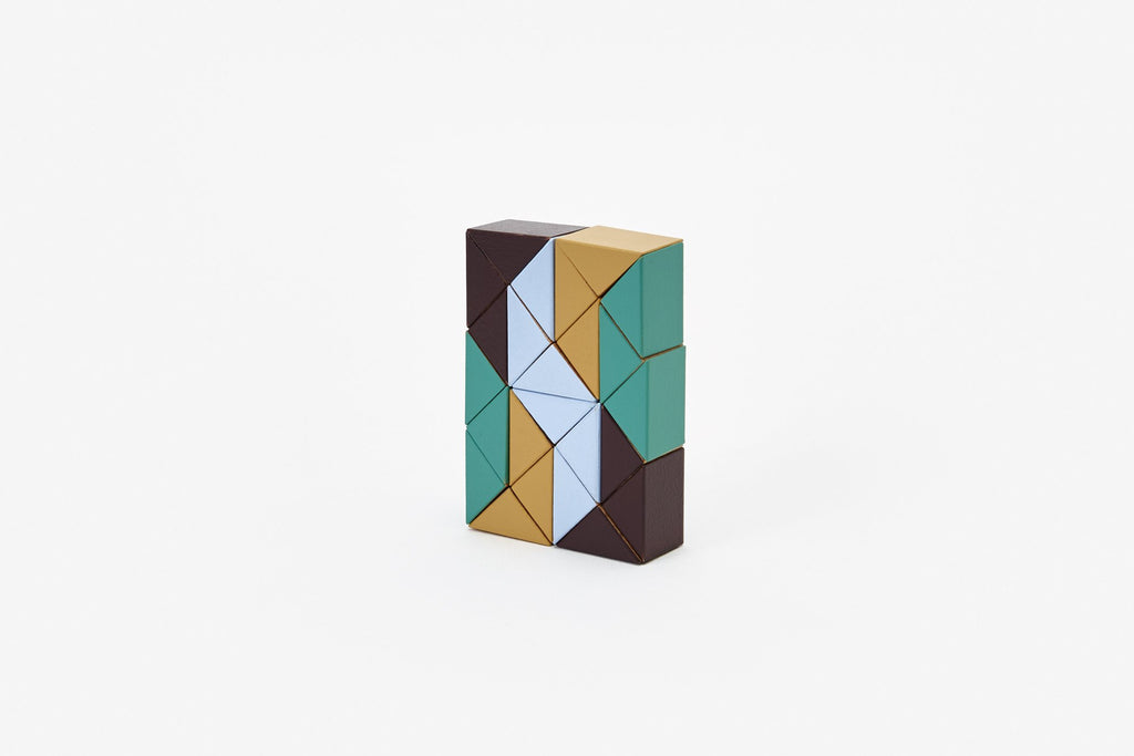 Snake Blocks Small Beige and Green