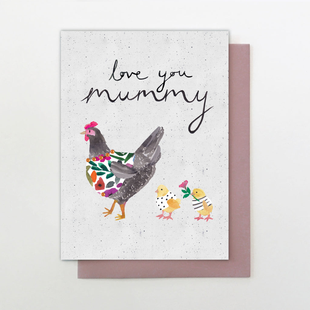 Hen & Chickens Love you Mummy Mother's Day Card