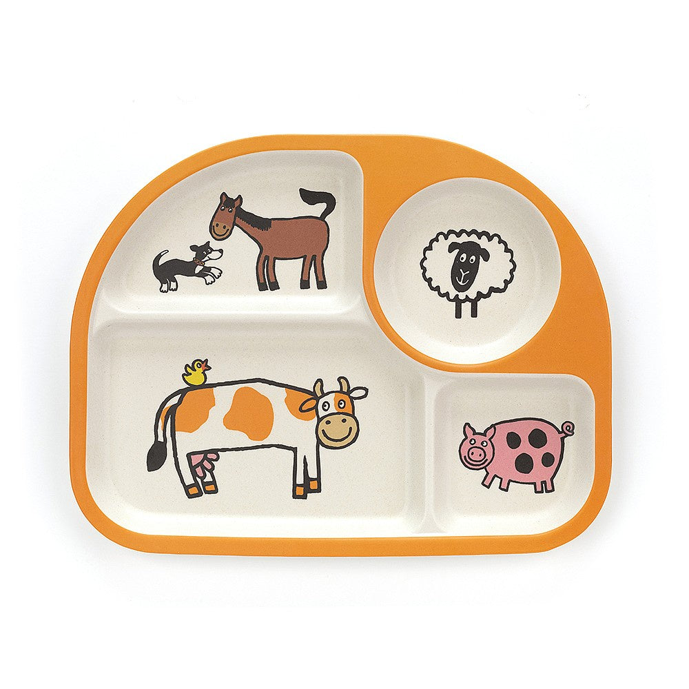 Farm Tails Bamboo Divided Plate