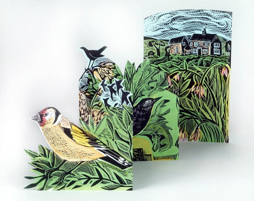 Garden Birds 3D Card by Angela Harding
