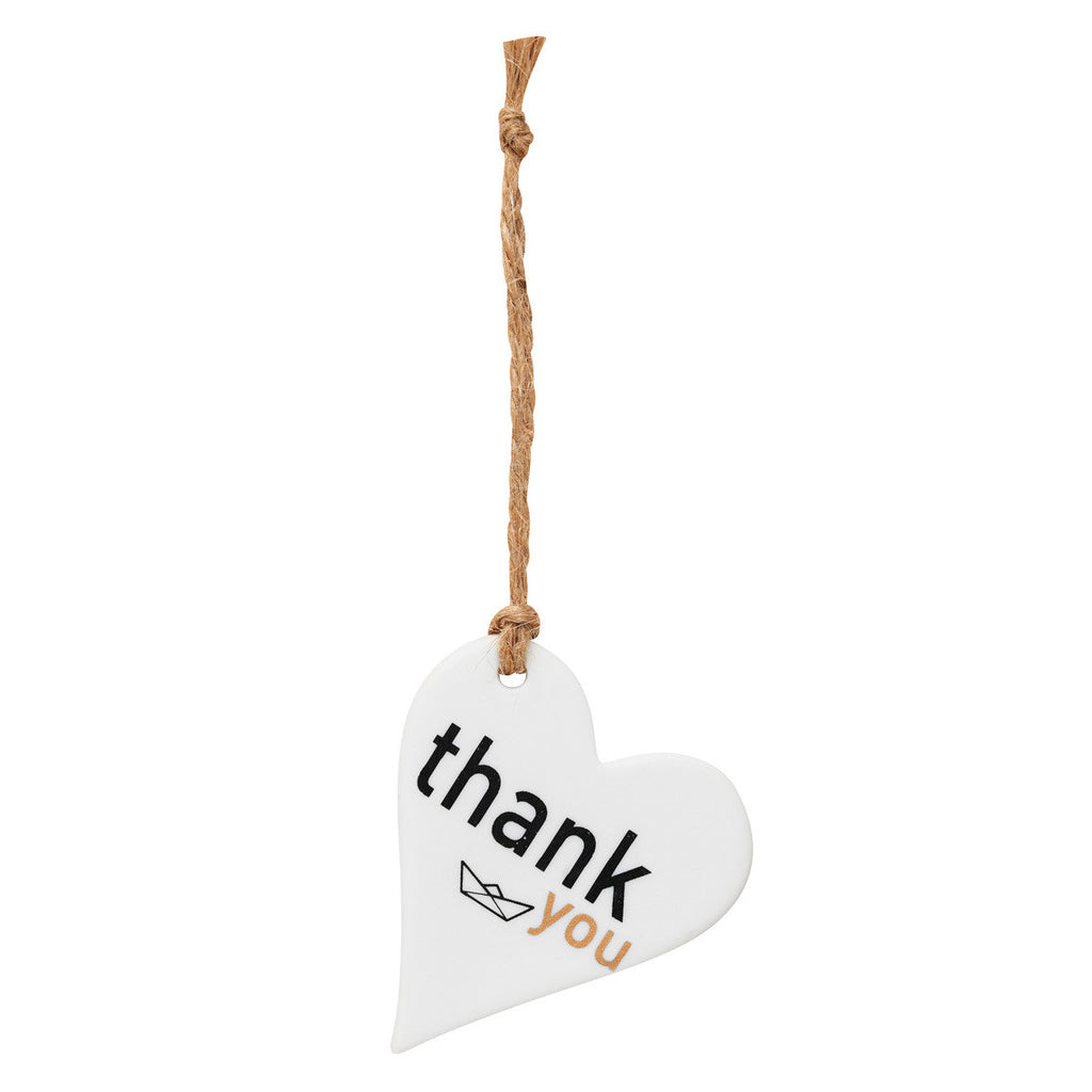 Porcelain Tag Heart Thank You