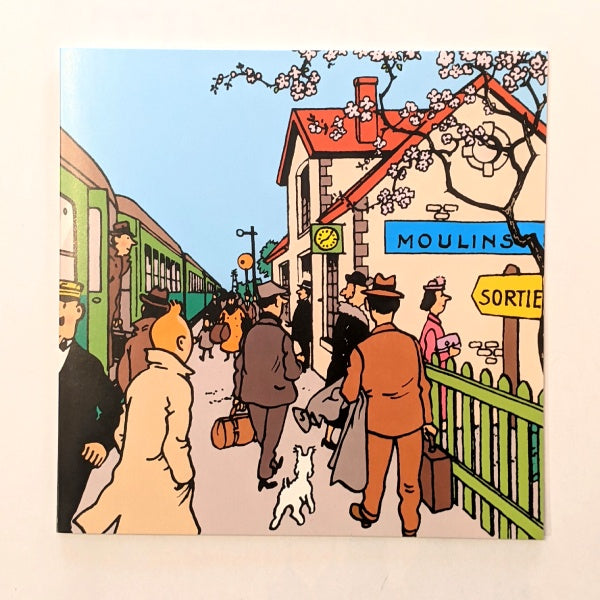 Train Platform Tintin Card