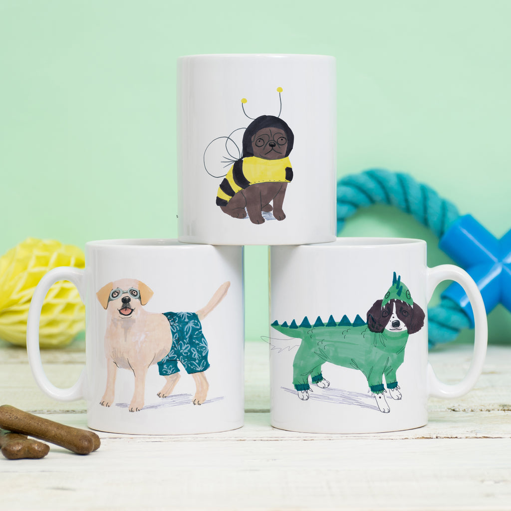 Pug Bee, Labrador and Spaniel Dragon Mug