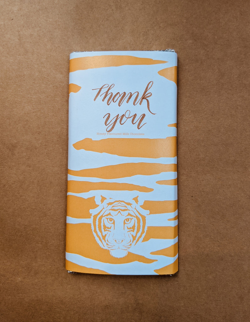 Paper Tiger Honey Milk Chocolate Bar Personalised Thank You