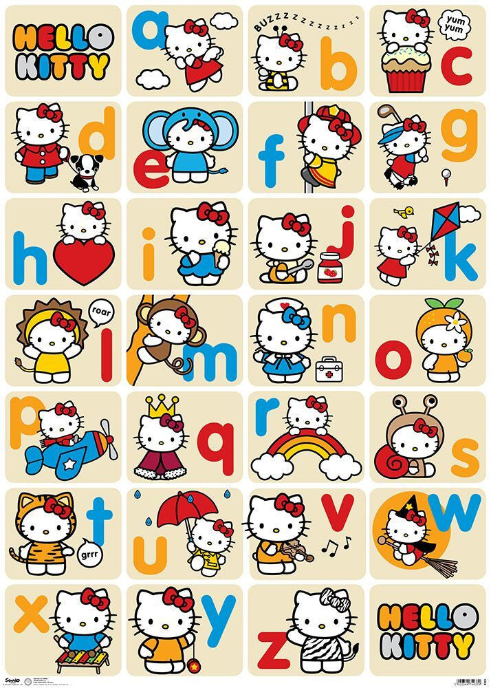 Hello Kitty Alphabet Sheetwrap