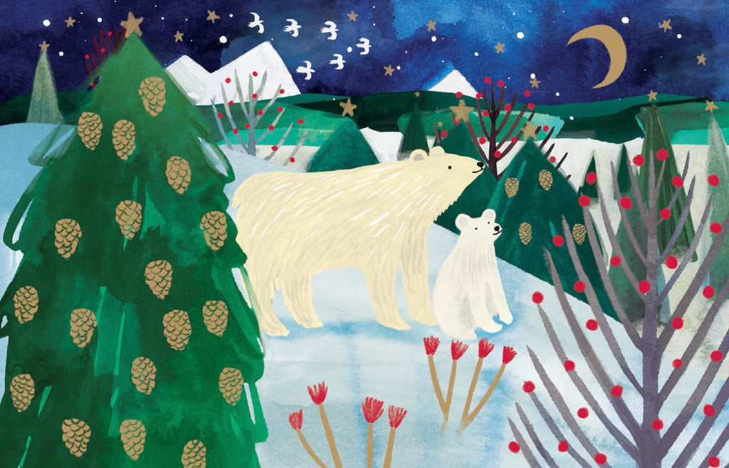 Polar Bear Christmas Card Pack of 8